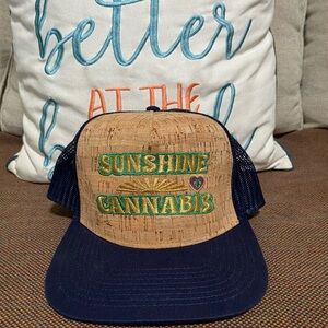 Sunshine Cannabis Cork and Navy Trucker Hat